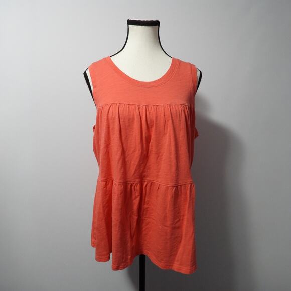 Time & tru coral tank blouse women’s size large(12-14) - Picture 1 of 6